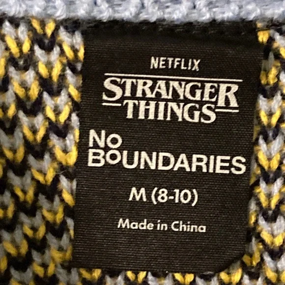 Stranger Things Blue Scottie Dog Sweater Medium M - Picture 5 of 12